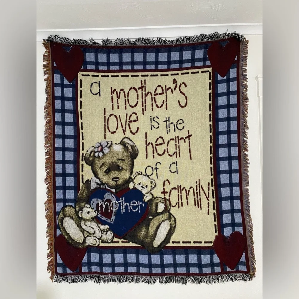 Vintage Woven LTD Commodities “A mother’s love…” Throw Tapestry Blanket